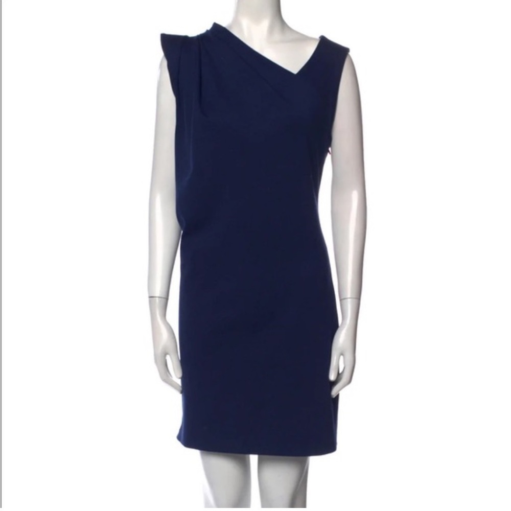 Ted Baker Sz 3 (US 8-10) jersey knit asymmetrical business career sheath dress